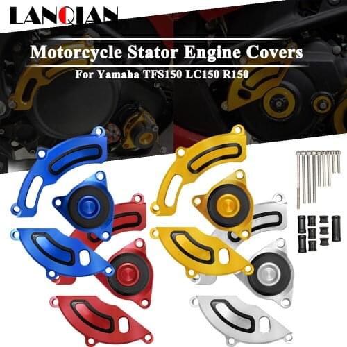 For YAMAHA TFS150 LC150 R150 Motorcycle Aluminum Stator Engine Covers Protector TFS 150 LC 150 R 150 Accessories