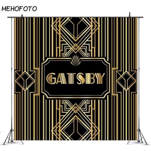 Great Gatsby Backdrops Gatsby Theme Happy Birthday Party Banner Decoration Photography Backdrops Studio Shoots Event Supplies