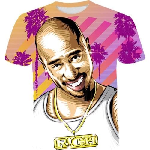 2021New Summer New Fashion Men Women t shirt Rapper 2pac Tupac 3d Print Hip hop T shirts Casual Cool tshirt Men Plus Size110/6XL
