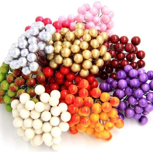 Artificial Berries Lifelike Plastic Mini Fruits Red Cherry Decor DIY Gift Box For Wedding Wreaths Craft Decoration Ornaments New