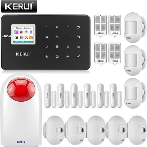 KERUI G18 home alarm wireless GSM security alarm system with motion detector indoor and outdoor camera anti-theft alarm system