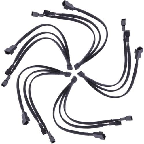 Mainboard CPU 4 PIN Fan Extention Cables PWM 4P Adapter Cable Computer Case Mainboard 4 PIN Power Cables & Connectors