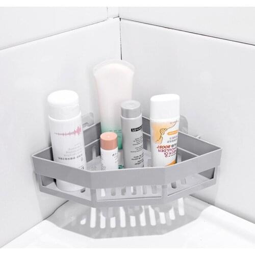 Multi-Function Corner Storage Rack Kitchen Bathroom Bathroom Draining Shelf Washbasin Seamless Triangle Storage Rack