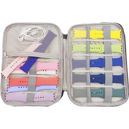 Multifunction Portable WatchStrap Organizer Watch Band Box Storage Bag Watchband Holder Watch Travel Case For Apple Huawei Watch