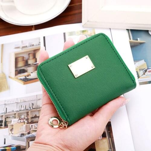 Fashion Lady Faux Leather Small Wallet Card Holder Zip Coin Purse Clutch Handbag