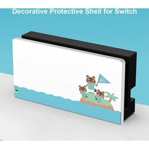 Cartoon Game Console Base Skin Protective Case Sleeve Decorative Protector Cover Anti-Scratch for NS Nintendo Switch Game Dock