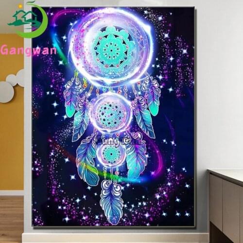 5D Diy diamond painting mosaic cartoon color dreamcatcher diamond embroidery cross stitch kit full square home decoration gift