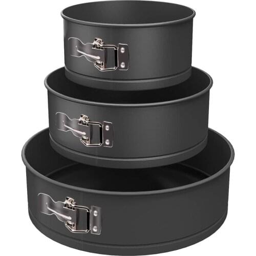 Springform Pan Set(6 8 10 Inches) 3 Pieces Nonstick Cake Pan Bakeware Set Cake Mold with Removable Bottom