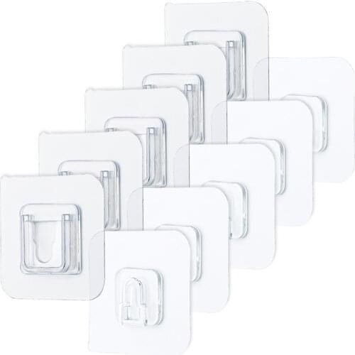 5/ 10pcs Punch-Free Non-Marking Screw Stickers Wall Picture Hook Invisible Traceless Hardwall Drywall Picture Hanging Hook Kit