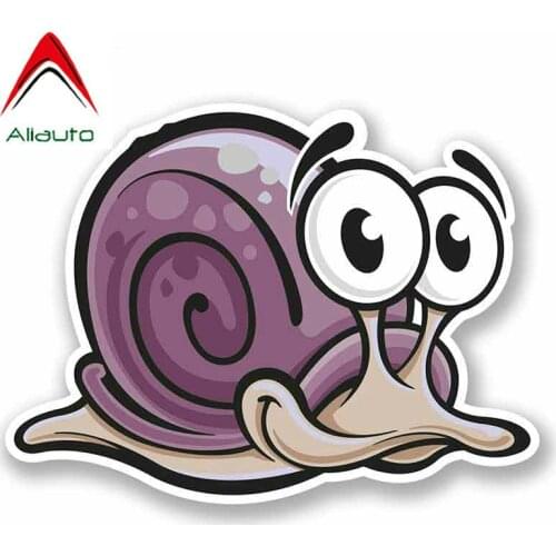 Aliauto Cartoon Car Sticker Lovely Snail Vinyl Decal for Auto Bumper Window Wall Suitcase Motorcycles Laptop DIY Decor,14cm*14cm