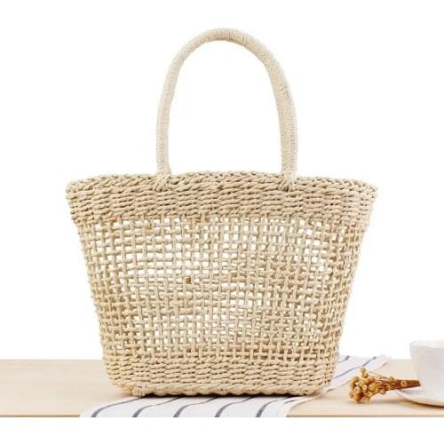 Newest Design 2021 Fashion Women Summer Bamboo Tote Purse Net Weaving Rattan Shoulder Bag Bucket Clutch Bags For Laides