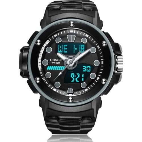 NEW unisex dual time led Hours Digital Watch relojes para hombre Mens Clock Relogio Masculino Military Sport waterproof watch
