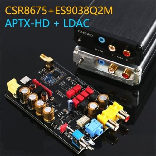 New ordinary type Bluetooth 5.0 CSR8675 + ESS9038Q2M DAC Bluetooth Audio decoder support LDAC / APTX-HD Bluetooth audio receiver