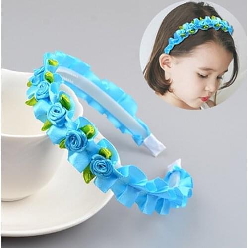 Cute Children Flower Hair Hoop Korea Crown Wedding Headband Headwear Girls Floral Hairband Headdress Princess Hair Accessories