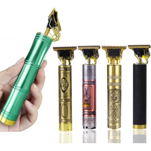 Barber Hair Clipper T9 Beard Trimmer Cordless Haircut Shaver T Blade Professional Hair Finishing Machine Men Engraving Outliner