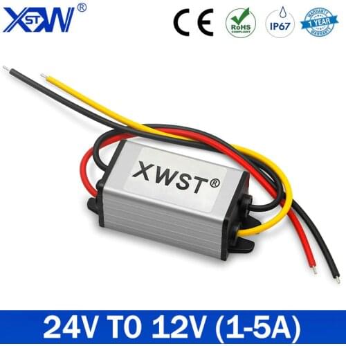 1A 3A 4A 5A 36W 48W 24V to 12V DC DC Converter Step Down Voltage Regulator Buck Voltage Converter Waterproof With CE RoHS