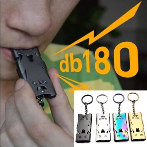 Portable Triple Pipe High Decibel Whistle Emergency SOS Whistle Keychain Tool Outdoor Survival Cheerleading Whistle Safety