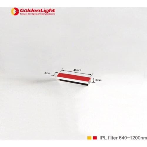 Size : 40*8*6mm / WAVELENGTH-530NM-640NM-IPL-FILTERS-BEAUTY-MACHINE / SHR HANDLE USE WITH material : BK7&K9 glass