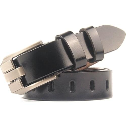 Hollow out Pin Buckle Women Belts High Quality Vintage Cowskin Genuine Leather Strap Luxury Design Jeans For Belt DropShipping