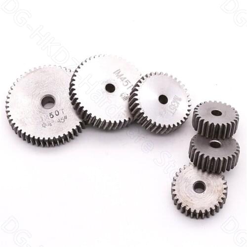 1M Spur Gear 12T-27T Metal Transmission Gear 45# Steel Thick 10mm Pinion 1 Mod 12 13 14 15 16 17 18 19 20 21-27 Teeth 1/2/5pcs