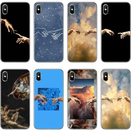 The Creation of Adam David Silicone Phone Case For Huawei P40 P30 P20 Pro P10 P9 Lite Y5 Y6 Y7 Y9 P Smart Plus 2018 2019