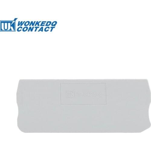 10Pcs D-ST2.5-QU End Cover For PT/ST 2.5-QU 4 Conductors Connector Din Rail Terminal Block Accessories D-ST 2.5-QU Barrier Plate