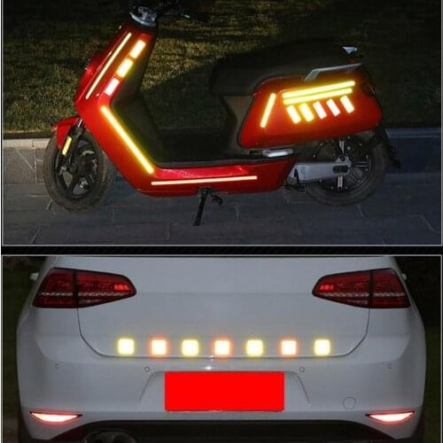 12Pcs Car Vehicle Body Waterproof Reflective Warning Stickers Decoration Strip