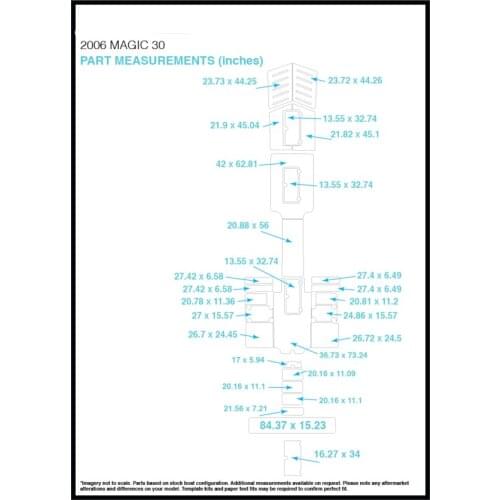 2006 Magic 30 Cockpit Pad Boat EVA Teak Decking 1/4" 6mm