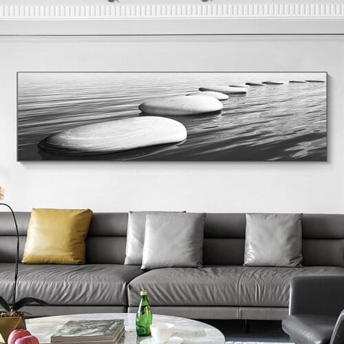 Abstract Sea Canvas Paintings Wall Art Prints Black White Poster Living Room Decor Decorative Paintings On The Wall Home Decor