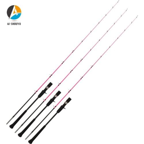 AI-SHOUYU 30T Carbon Slow Jigging Rod 1.98m Fuji Oxide Guide and DPS Real Seat 2 Section Casting Rod Boat Rod Ocean Fishing Rod