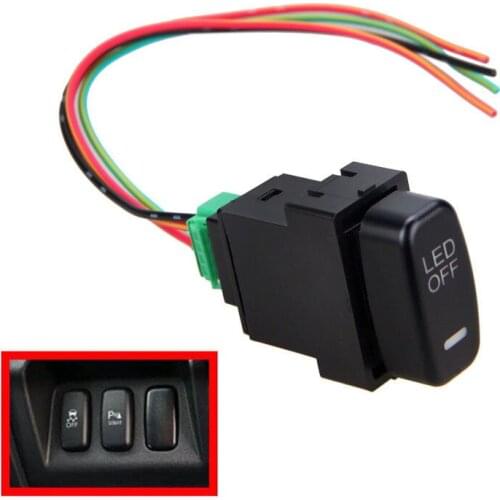 12V Car LED Fog Light Bar Push Rocker Switch on/off For Mitsubishi Pajero Lancer