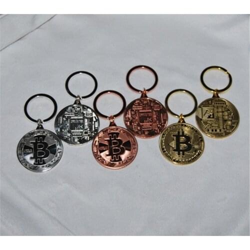 Free shipping 102pcs/lot,Non-currency Key chain, Bitcoin Coin kinds of Commemorative Coin Home Decor Craft without plastic cover