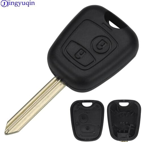Bilchave No Blade 2 Button Remote Key Car Key Fob Case Replacement Shell Cover For Peugeot 307 107 207 407