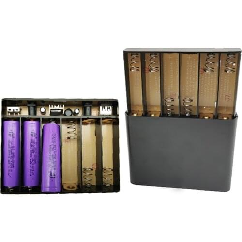 3S2P 6 lithium batteries 18650 power bank box with protection circuit UPS function replacement detachable USB-5V DC5521-12V