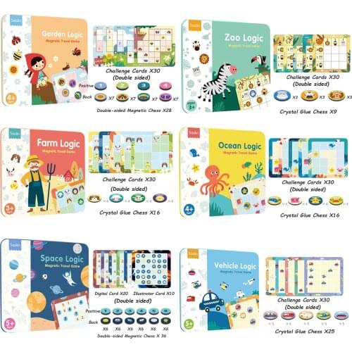 Child Montessori Sudoku Toys Nine Palaces ChessBoard Puzzle Magnetic Travel Game Math Logical IQ Thinking Training Toy Gift