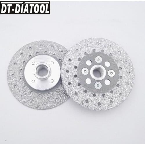 2pcs 4" Double Side Coated Diamond Cutting Disc Grinding wheel 5/8-11 Thread 100MM Saw Blade for granite marble stone concrete