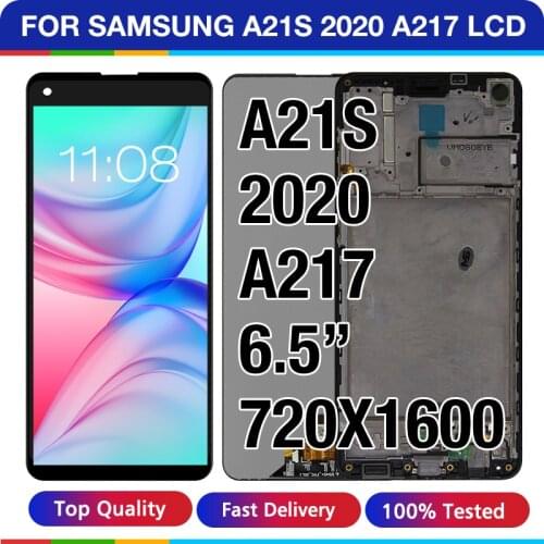 6.5" Display with frame for Samsung Galaxy A21s A217 SM-A217F/DS LCD Touch Screen Digitizer Assembly Repair Parts