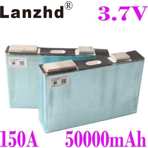 2-16pcs) 3.7V 150A 50AH Ternary power lithium batteries pack Single aluminum shell Motorcycle Electric vehicle energy Storage