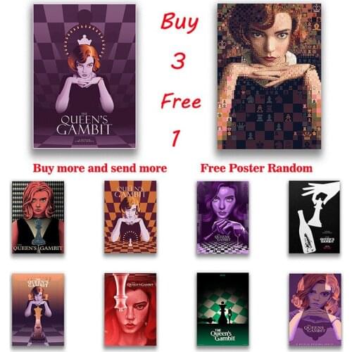 Drama Movie TV The Queens Gambit Vintage Poster Classic Movie Posters Wall Sticker Home Decorative Painting