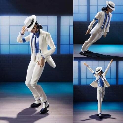 Michael Jackson Action Figure Smooth Criminal Moonwalk Collection Mode l Toys Michael Jackson Cute Vinyl Figure Model Toys Gifts