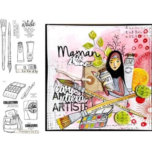 French Transparent Clear Stamps for DIY Scrapbooking/Card Making/Kids Christmas Fun Decoration Supplies