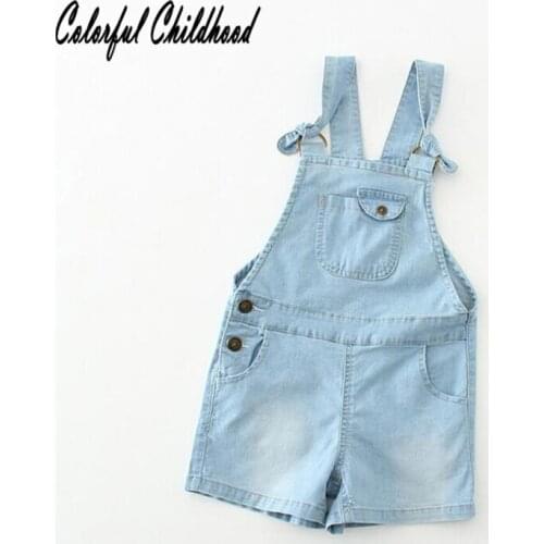 Colorful Childhood Kids Baby Girl Summer Casual Loose Denim Overalls Bib Pants Shorts Trouser Outfits Clothes