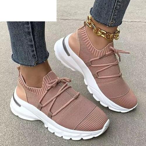 Summer 2021 Shoes for Women Sneakers Mesh Breathable Women Outdoor Shoes Comfortable Vulcanized Shoes Chunky Platform Shoes