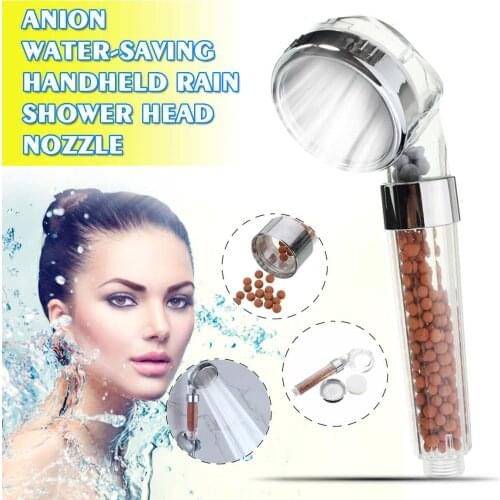 2020 NEW Handheld Water Saving Shower Head Bath Shower Nozzle Sprinkler Sprayer Filter Transparent Hand Shower Head Showerhead