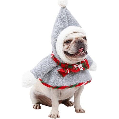 Lovely Pet Dog Clothes Cute Snowman Cosplay Christmas Pet Clothes Hooded French Bulldog Pug Coat Pet Clothing Supplies