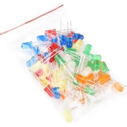 500Pcs/lot 5MM LED Diode Kit Mixed Color Red Green Yellow Blue White 5value*100pcs=500pcs