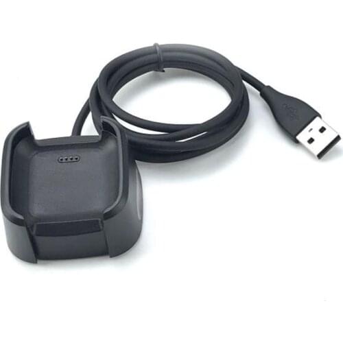 Desktop Dock Charger Adapter Base USB Charging Cable Cord Stand for Fitbit Versa 2 Smart Watch Versa2 Smartwatch Accessories