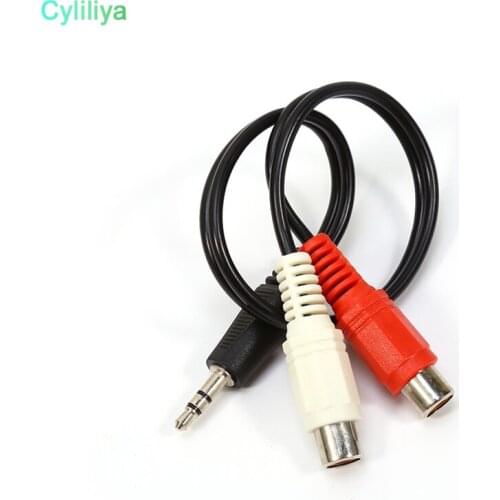 Durable 3.5mm Male Jack to 2 RCA Female Plug Adapter Cable Mini Stereo Audio Cable Headphone Y Cable