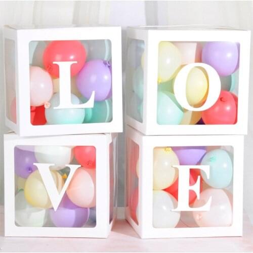 Envelope transparent boxed balloon engagement bachelor party happy birthday decoration square box baby shower balloon box