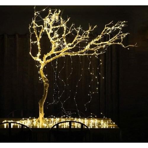 200 LEDs Vines Lights Copper Wire String Light Waterfall Led Garland Fairy String Lights For Christmas Wedding Party Tree Decor